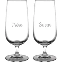 Fusion Bierglas op voet gegraveerd - 41cl - Frere & Soeur