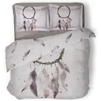 Linnick Dekbedovertrek Katoen Bohemian - beige 200x200/220cm