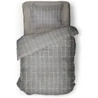 Linnick Dekbedovertrek Katoen Bracken - grey 140x200/220cm