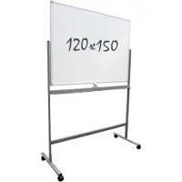 Ivol Whiteboard Verrijdbaar - Dubbelzijdig - Magnetisch - 120x150 cm