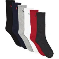 Ralph Lauren Sportsokken ASX110 6 PACK COTTON heren One size