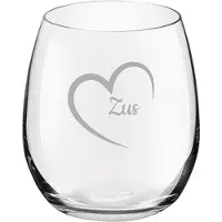 Royal Leerdam Gegraveerde Drinkglas 39cl Zus met hartje