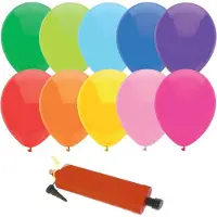 Haza - 300x gekleurde latex verjaardag ballonnen met ballonnenpomp