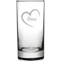 Fusion Gegraveerde longdrinkglas 28,5cl Oma met hartje