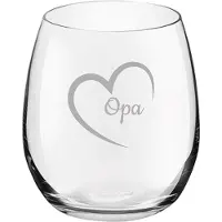 Royal Leerdam Gegraveerde Drinkglas 39cl Opa met hartje