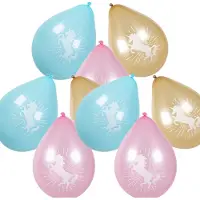 Boland 18x Eenhoorn themafeest ballonnen - ca. 25 cm - Feestversiering en decoraties