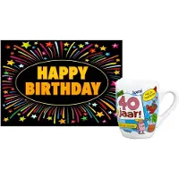 Paper Dreams Paperdreams Grappige verjaardag mok/beker 40 jaar vrouw fun tekst 300 ml + wenskaart Happy Birthday
