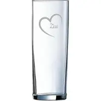 Arcoroc Gegraveerde longdrinkglas 31cl Zus met hartje