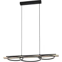 Eglo Boyal hanglamp - LED - 40cm - Hout - Zwart / Bruin