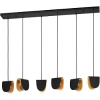 Eglo Serenara Hanglamp Staal Zwart/Goud - 6 x E27