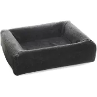 Bia bed fleece overtrek hondenmand grijs -2 60x50x12,5 cm