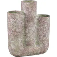 Ptmd collection PTMD Bloempot Pipes - 27x10x35 cm - Cement - Paars