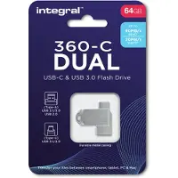 Integral USB stick | | 64 GB (USB A en USB C, USB 3.2, Metaal)