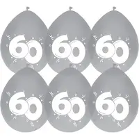 Haza Jubileum/leeftijd ballonnen 60 jaar - 90x stuks - Feestartikelen