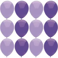 Haza Ballonnen verjaardag/thema feest - 200x stuks - lila/paars