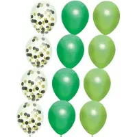Haza Verjaardag ballonnen - 18x - groen-kleuren-mix - 30 cm - feestversiering