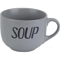 COSY&TRENDY Cosy & Trendy Soepkom - grijs - 11 cm - 510 ml - Soepbeker - kommetje - schaaltje