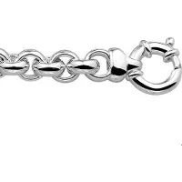 The Jewelry Collection Ketting Jasseron 10 mm - Zilver