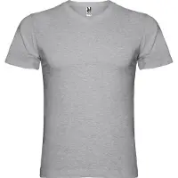 Roly Heather Grijs T-shirt 'Samoyedo' met V-hals merk maat M