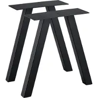 En.casa Stalen onderstel Mariager set van 2 tafelpoot 42x40 cm zwart mat