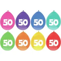 Haza Ballonnen - 50 jaar - leeftijd verjaardag - 64 stuks - 29 cm - versiering