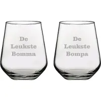 Pasabahce Drinkglas gegraveerd - 42,5cl - De Leukste Bomma-De Leukste Bompa