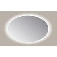 Sanicare Spiegel ovaal q-mirrors 120x80 cm pp geslepen led warm white met sensor