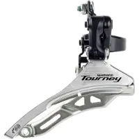 Shimano Tourney FD-TY300 Voorderailleur Klem hoog 3x6-/7-speed Top Pull, zwart/zilver 31,8mm 2023 Voorderailleurs