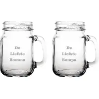 Fusion Drinkglas gegraveerd - 45cl - De Liefste Bomma-De Liefste Bompa