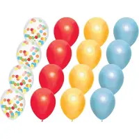 Haza Ballonnen - multi kleuren mix verjaardag/thema feest - 18x stuks