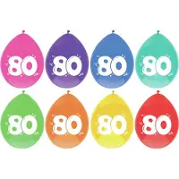 Haza Ballonnen - 80 jaar - leeftijd verjaardag - 64 stuks - 29 cm