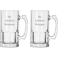 Libbey Bierpul gegraveerd - 1ltr - De Liefste Bomma-De Liefste Bompa