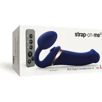 Strap-On-Me - Strapless Strap-on Vibrator Met Luchtdruk Stimulatie - Paars - Maat L