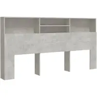 vidaXL Hoofdbordkast 200x19x103,5 cm betongrijs