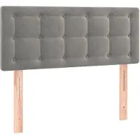 vidaXL Hoofdbord 100x5x78/88 cm fluweel lichtgrijs