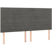 vidaXL Hoofdbord donkergrijs 180x5x118/128 cm fluweel