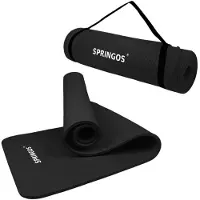 Springos Universal Fitness Yoga Zwart 61 x 183 x 1.5 cm