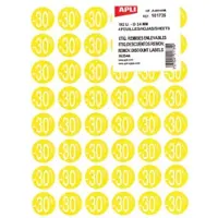 APLI Agipa Kortinglabel -30%, geel, pak van 192 stuks, verwijderbaar - 5 stuks