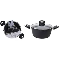 Excellent houseware Braadpan met deksel 24 cm gesmeed aluminium