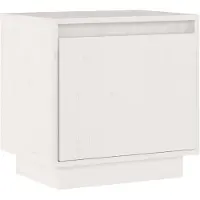 vidaXL Nachtkastje 40x30x40 cm massief grenenhout wit