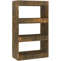 vidaXL Boekenkast/kamerscherm 60x30x103 cm bewerkt hout gerookt eiken