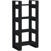vidaXL Boekenkast/kamerscherm 60x35x125 cm massief hout zwart