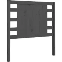 vidaXL Hoofdbord 106x4x100 cm massief grenenhout grijs