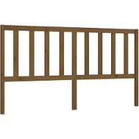 vidaXL Hoofdbord 206x4x100 cm massief grenenhout honingbruin
