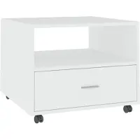 vidaXL Salontafel 55x55x40 cm bewerkt hout wit