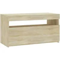 vidaXL TV-kast met LED-verlichting, Sonoma-eikenhout, 75x35x40 cm