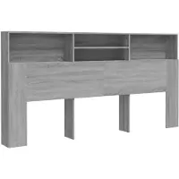vidaXL Hoofdbordkast 200x19x103,5 cm grijs sonoma eikenkleurig