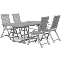 vidaXL 5-delige tuinset, massief acaciahout