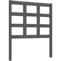 vidaXL Hoofdbord 80,5x4x100 cm massief grenenhout grijs