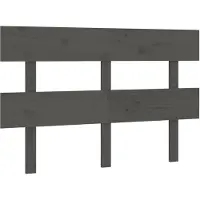vidaXL Hoofdbord 124x3x81 cm massief grenenhout grijs